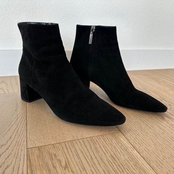 Saint Laurent Black Suede Ankle Boots - Picture 1 of 11